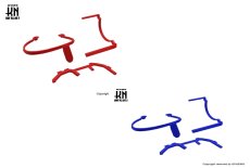 画像8: KOSO エアシュラウドダンパーセット [シグナスX・BW'S125]（レッド/ブルー） (8)