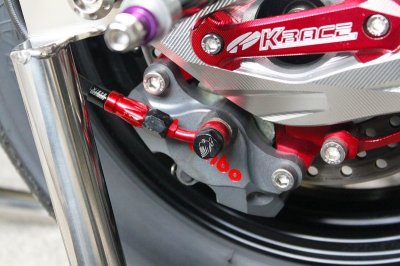 画像1: brembo ブレンボ CNC削り出し レーシングキャリパー （84mmピッチ) 赤ロゴ