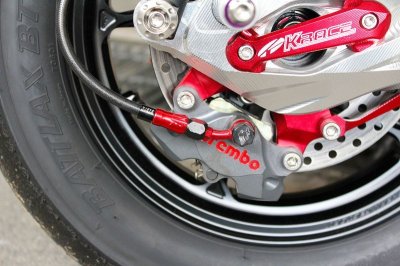 画像2: brembo ブレンボ CNC削り出し レーシングキャリパー （84mmピッチ) 赤ロゴ