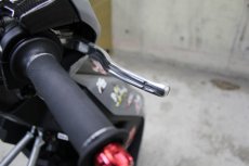 画像9: HYPER DESIGN CNCショートブレーキレバー [シグナスグリファスABS・X FORCE・FORCE 2.0]（ブラック/シルバー） (9)