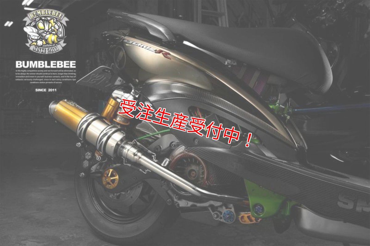 画像2: Bumblebee BT1ゴールド [シグナスX・BW'S125]（ストレート/直通静音）（125〜158cc/158ccオーバー/180ccオーバー競技用サイズ） (2)