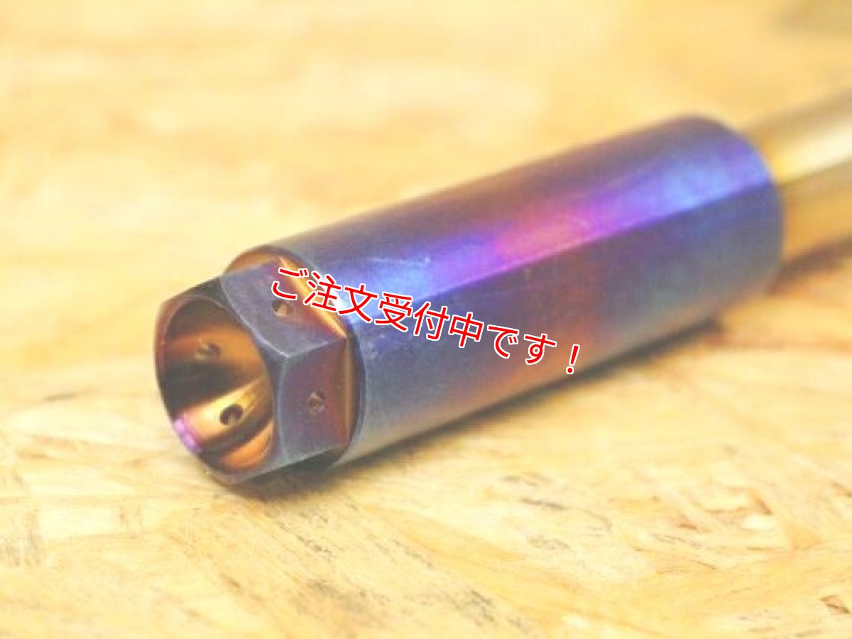 画像2: Zoo チタンアクスルシャフト RPM LS別体タンクフロントフォーク用 焼き色 [シグナスX] (2)