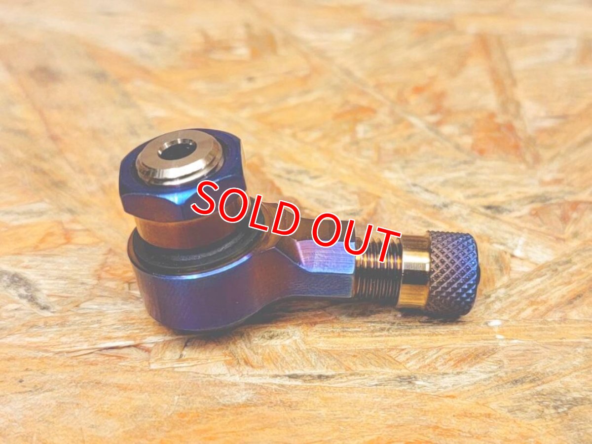 画像3: PK7 削り出しチタンエアバルブ 焼き色 2個セット (3)