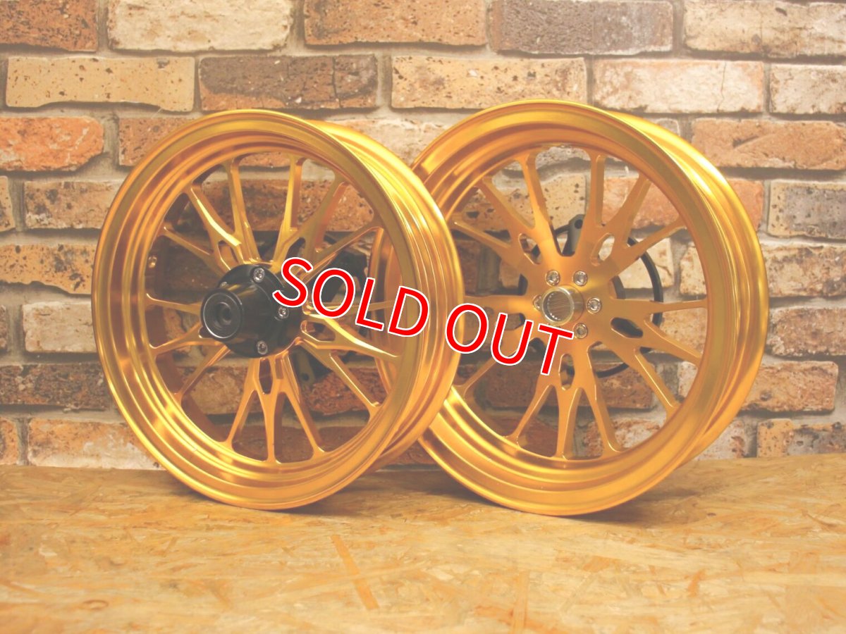 画像3: MOS鍛造ホイール GR-15 前後セット ゴールド [シグナスグリファス・3型BW'S125] (3)