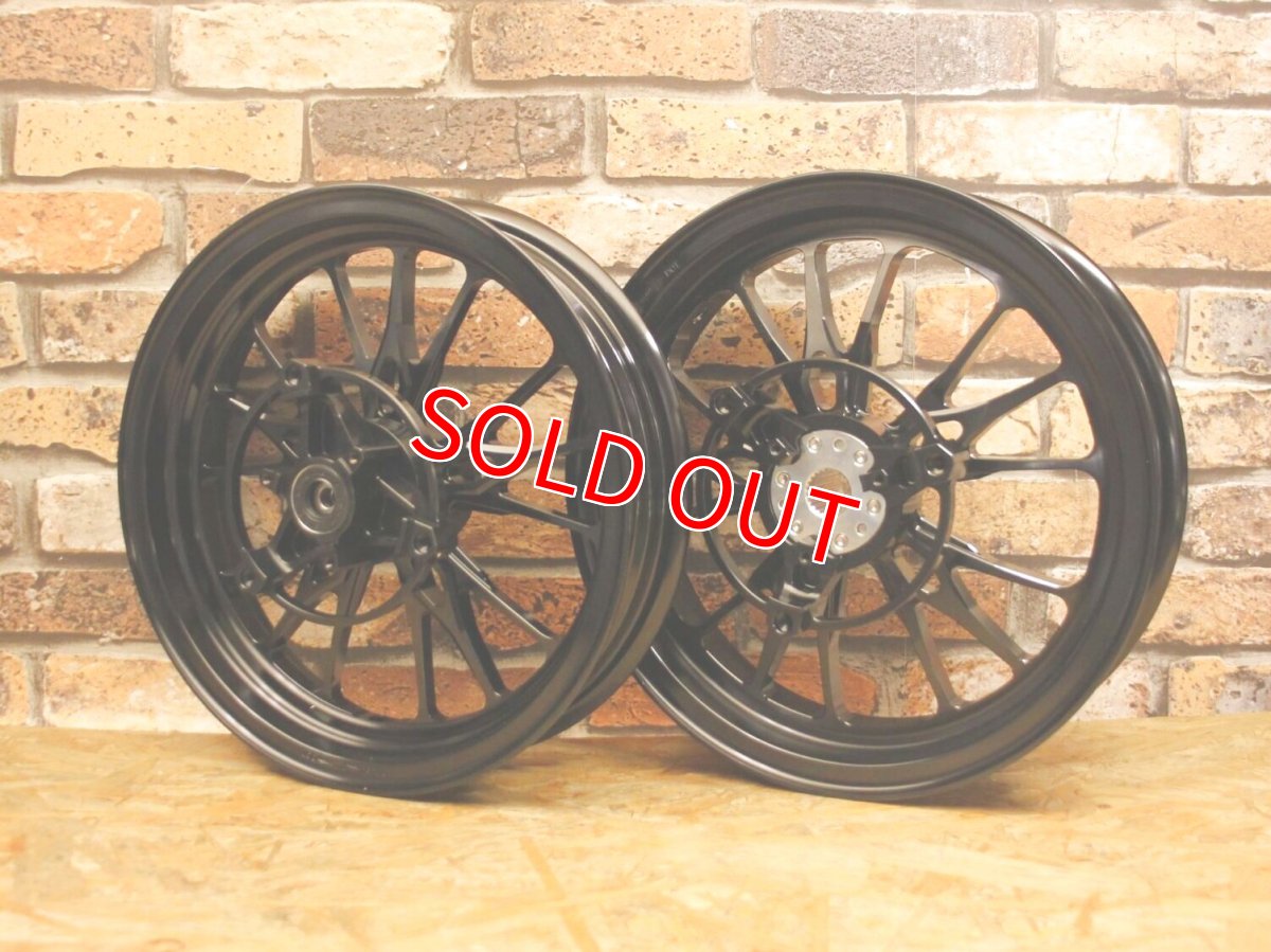 画像2: MOS鍛造ホイール GR-15 前後セット ブラック [シグナスグリファス・3型BW'S125] (2)