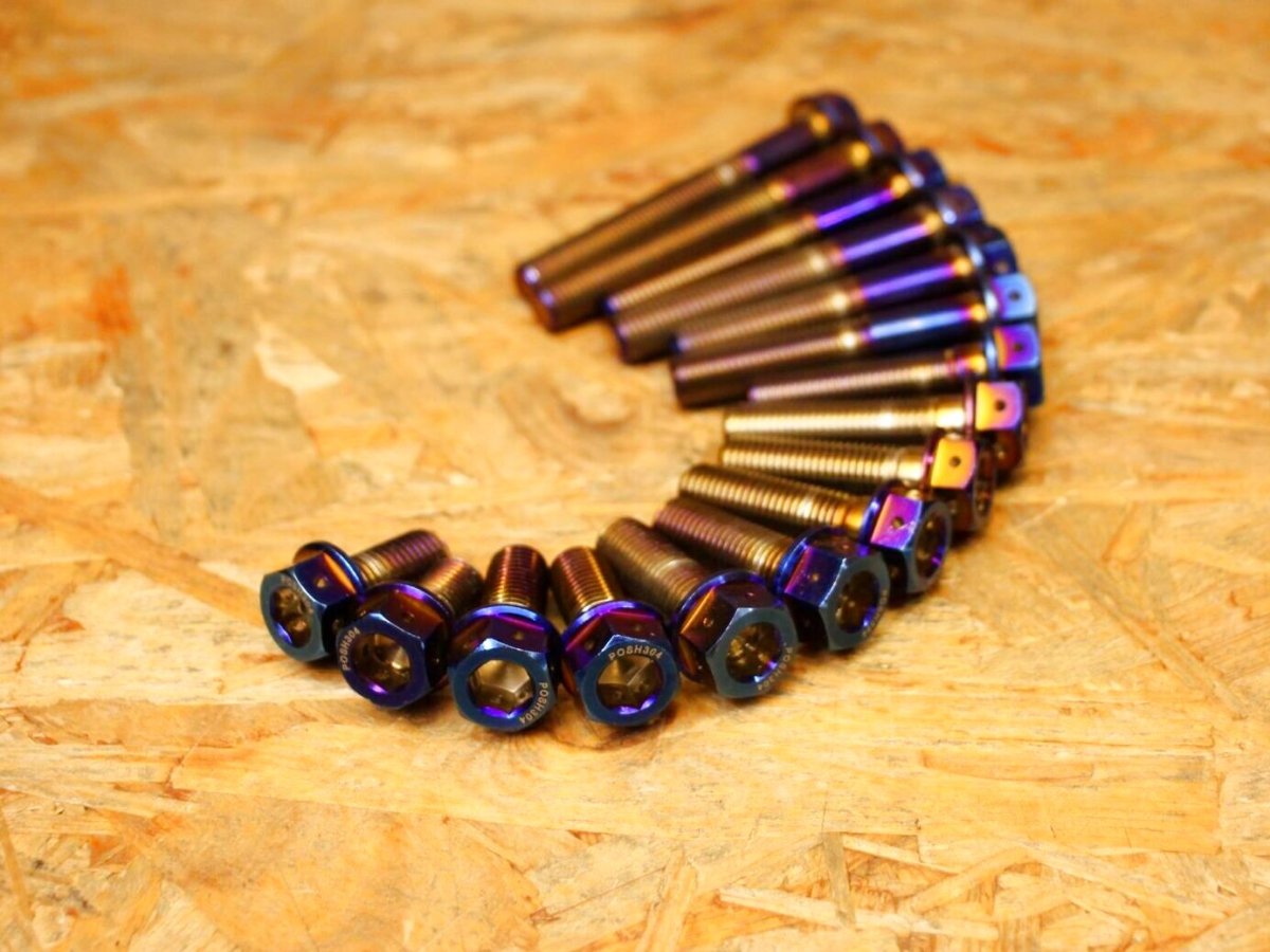 画像4: PK7 M10ステンフランジ六角ボルト P1.25 焼き色 1本 (4)