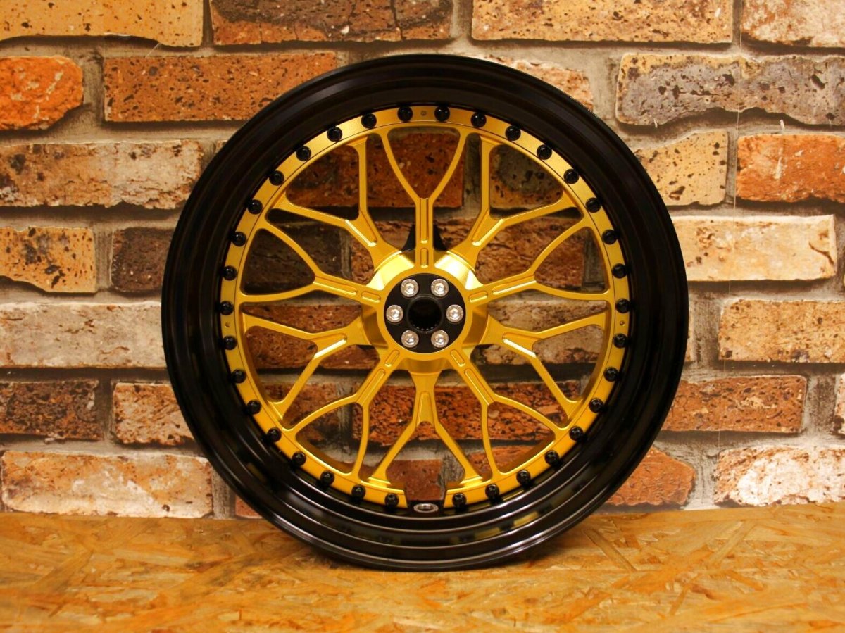 画像7: 80,000ポイントバック！NCY 2ピース鍛造ホイール N-23 前後セット （ブラック×ゴールド） [4/5型シグナスX・2型BW'S125] (7)