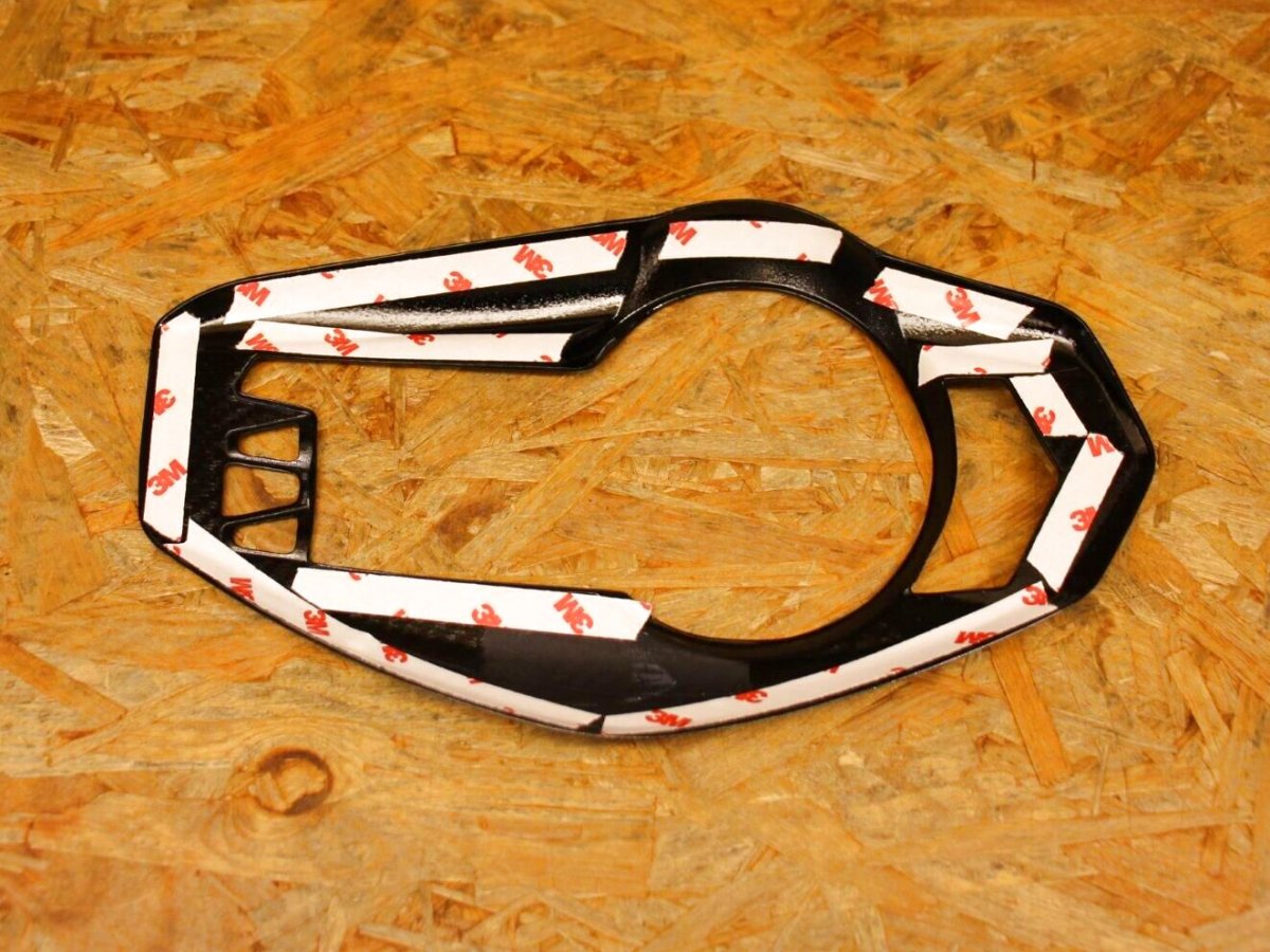 画像5: KOSO/TAKEGAWA スーパーマルチLCDメーター用カーボンメータートリム 貼り付けタイプ [4型 シグナスX ] (5)