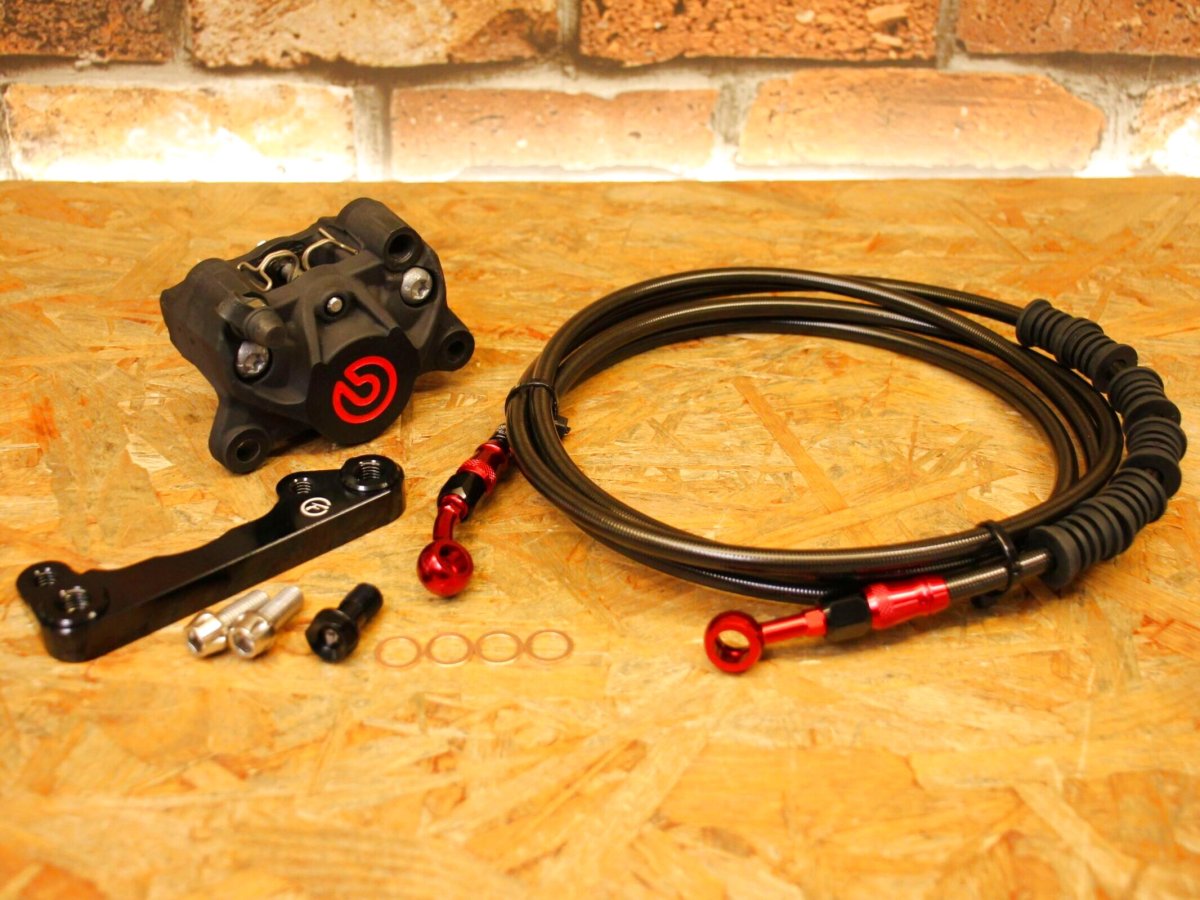 画像4: お得セット！前後ブレンボキャリパーコンプリートセット（ブラック/チタニウムカラー）［シグナスグリファス］ (4)