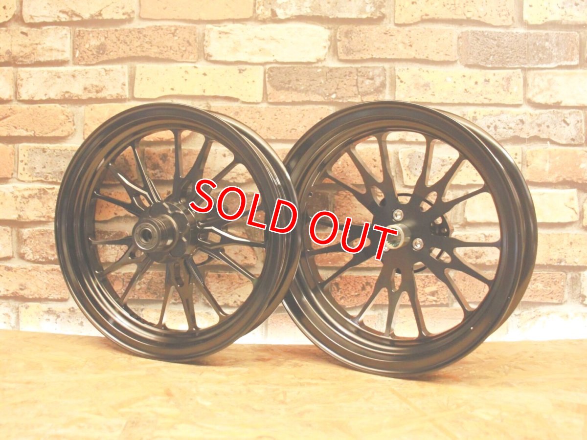 画像2: MOS 鋳造ホイール前後セット XR-15 ブラック［4・5型シグナスX/2型BW'S125］ (2)