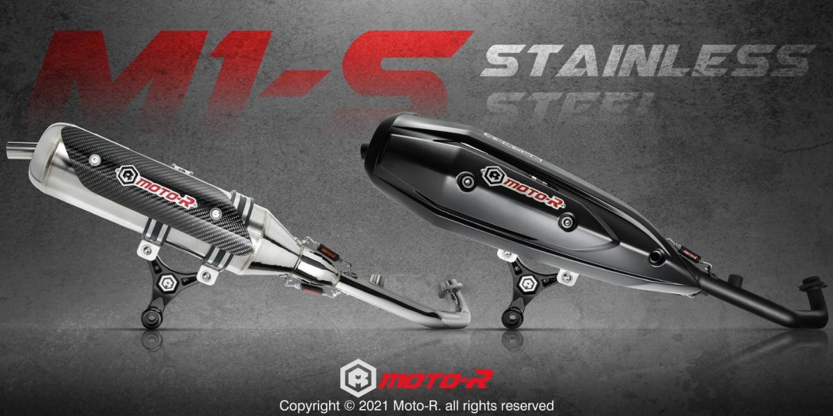 画像9: MOTO-R M1-S（ブラック/ステンレス）（排気量）[シグナスX/1・2型BW'S125] (9)