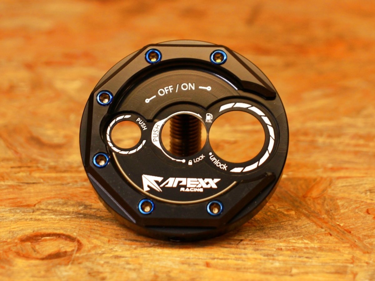 画像5: APEXX キーシリンダーカバー [シグナスグリファス・3型BW'S125]（チタン/ブラック/ゴールド/レッド/ブルー） (5)