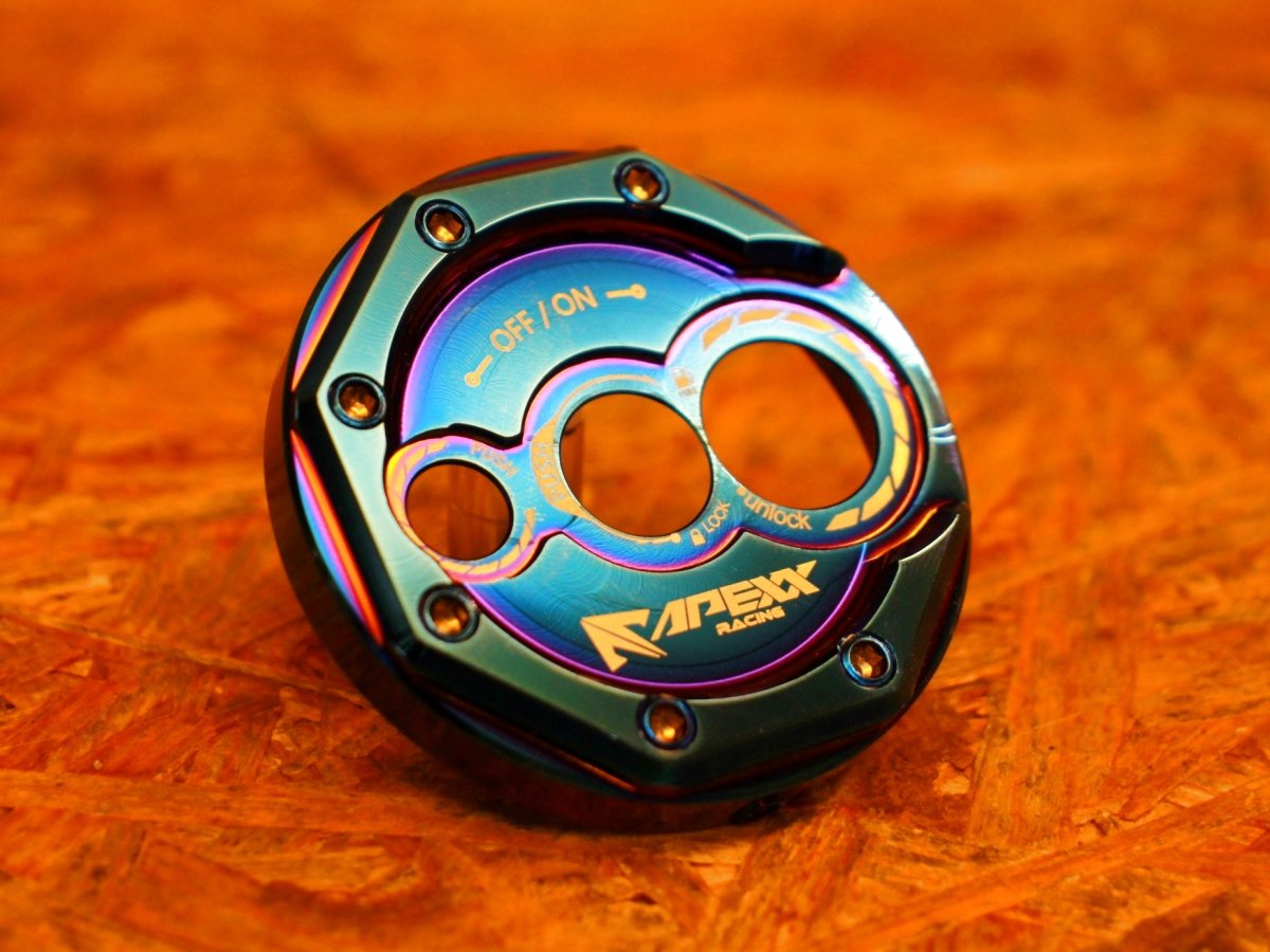 画像3: APEXX キーシリンダーカバー [シグナスグリファス・3型BW'S125]（チタン/ブラック/ゴールド/レッド/ブルー） (3)