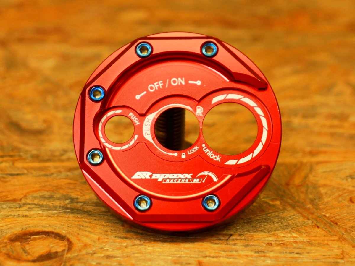 画像7: APEXX キーシリンダーカバー [シグナスグリファス・3型BW'S125]（チタン/ブラック/ゴールド/レッド/ブルー） (7)