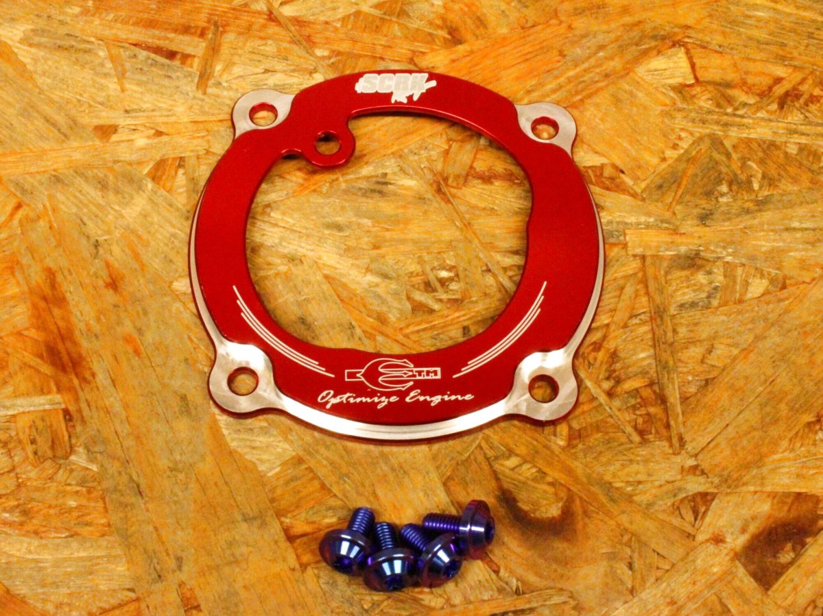 画像3: SCRK CNC削り出しフューエルポンプカバー（ブラック・レッド） [シグナスグリファス]  (3)