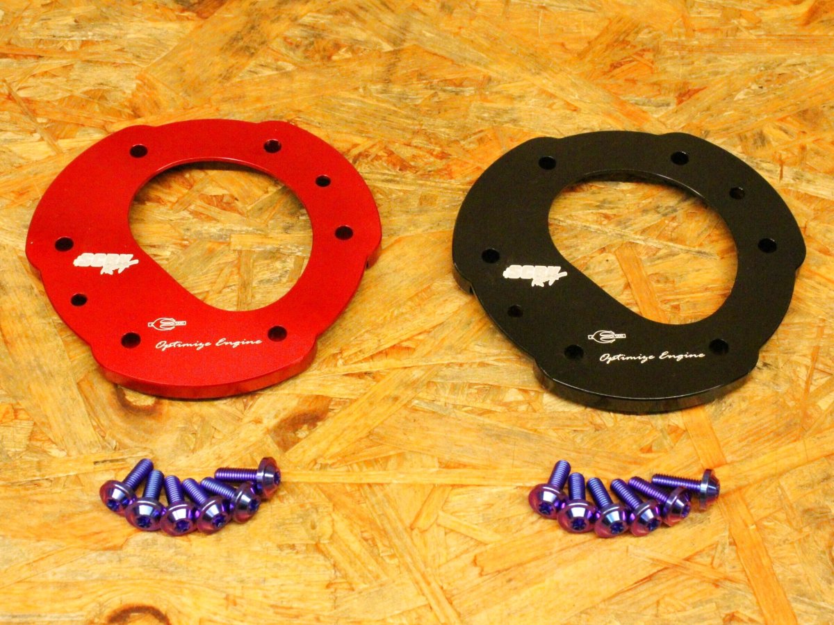 画像2: SCRK CNC削り出しフューエルポンプカバー（ブラック・レッド） [2.3型シグナスX]  (2)