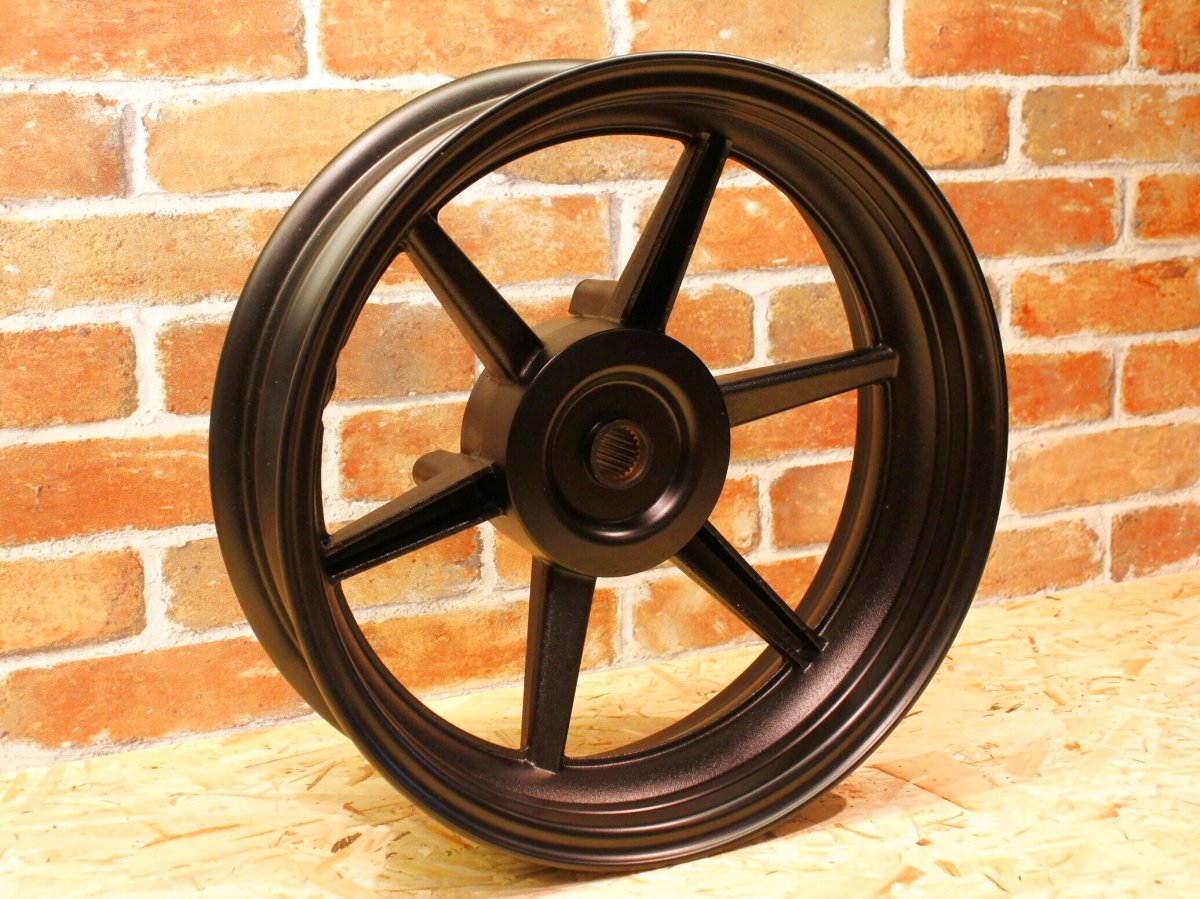 画像4: RCB 13インチ SP811 スポーツホイール 前後セット（ブラック/ホワイト） [シグナスグリファス・3型BW'S125] (4)