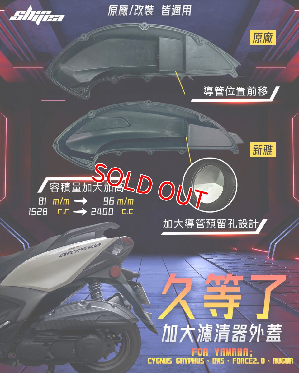 画像6: 新雅部品 大容量エアークリーナーボックスカバー [6型シグナスグリファス・2型NMAX・XFORCE] (6)