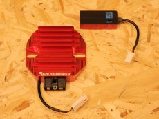 画像1: Real Energy 電圧調整式強化レギュレーター R6+（ブラック/レッド）  [シグナスX・BWS125] (1)