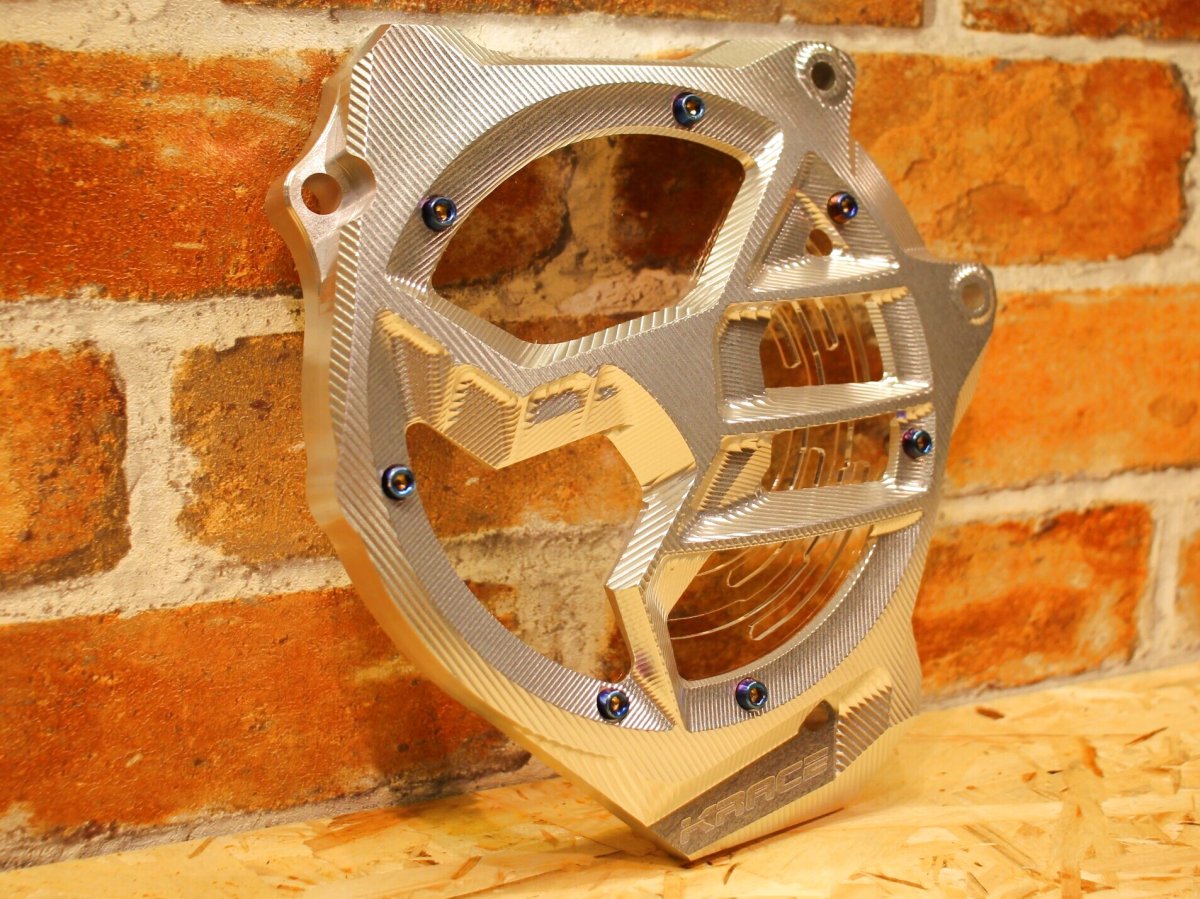 画像4: Krace 削り出しケースカバー フロント（ブラック/ガンメタ/シルバー/ゴールド/レッド/ブルー） [シグナスグリファス・3型BW'S125・2型NMAX125/155・X FORCE・FORCE2.0] (4)