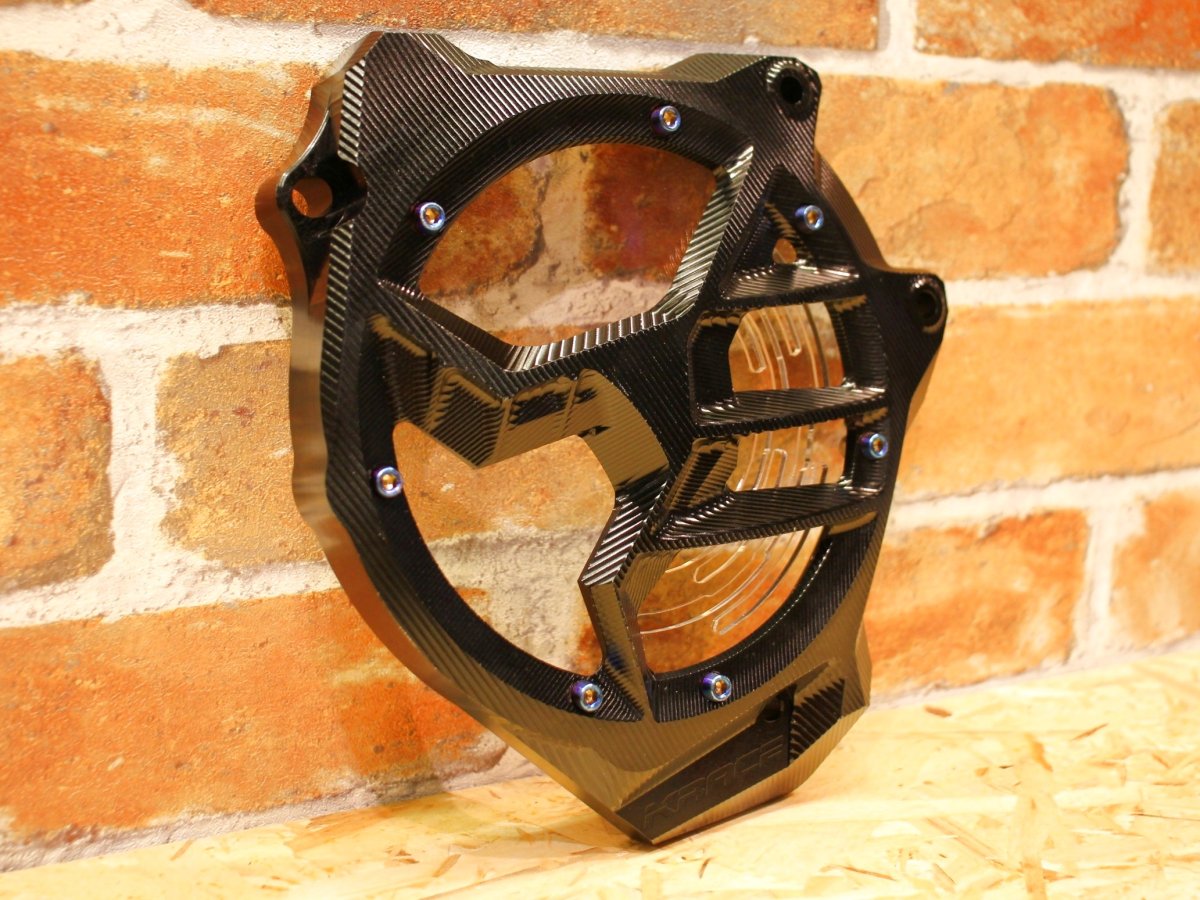 画像2: Krace 削り出しケースカバー フロント（ブラック/ガンメタ/シルバー/ゴールド/レッド/ブルー） [シグナスグリファス・3型BW'S125・2型NMAX125/155・X FORCE・FORCE2.0] (2)