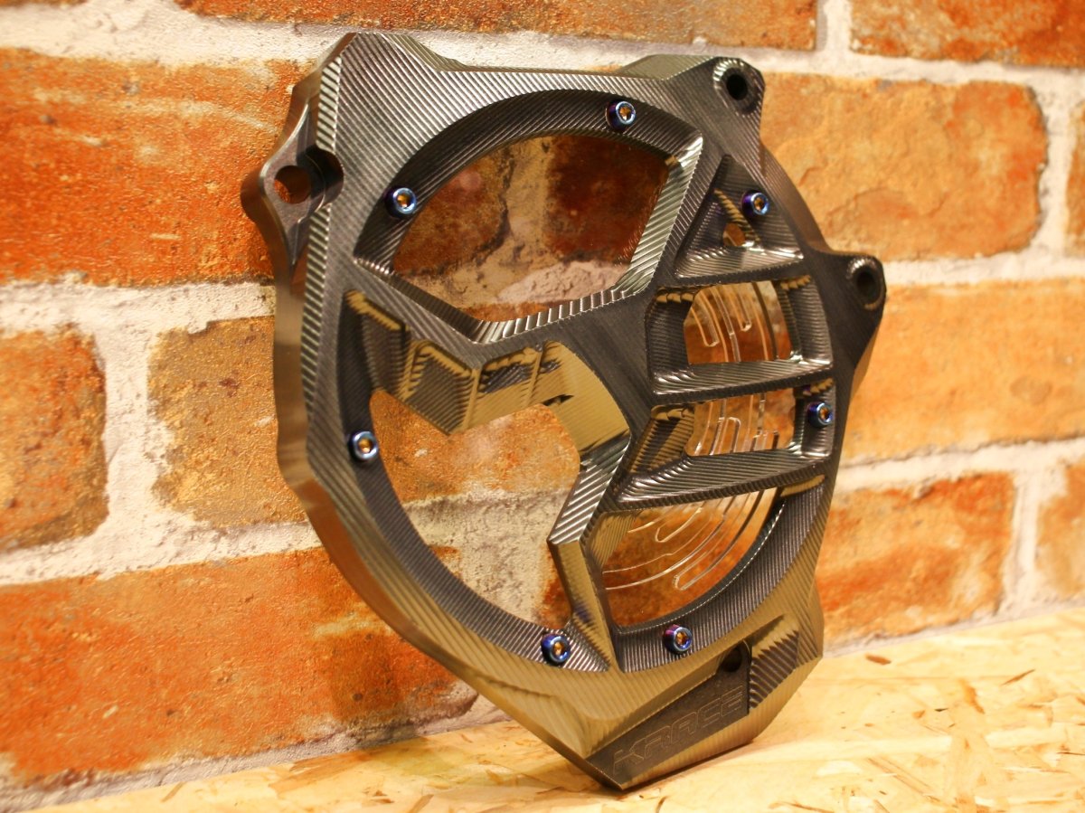 画像3: Krace 削り出しケースカバー フロント（ブラック/ガンメタ/シルバー/ゴールド/レッド/ブルー） [シグナスグリファス・3型BW'S125・2型NMAX125/155・X FORCE・FORCE2.0] (3)