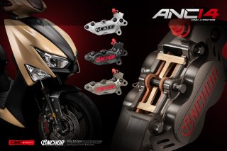 シグナスX 4型　ブレーキキャリパー　前後 シグナスX 4型⁄5型 前後ブレーキキャリパーセット サポート付き