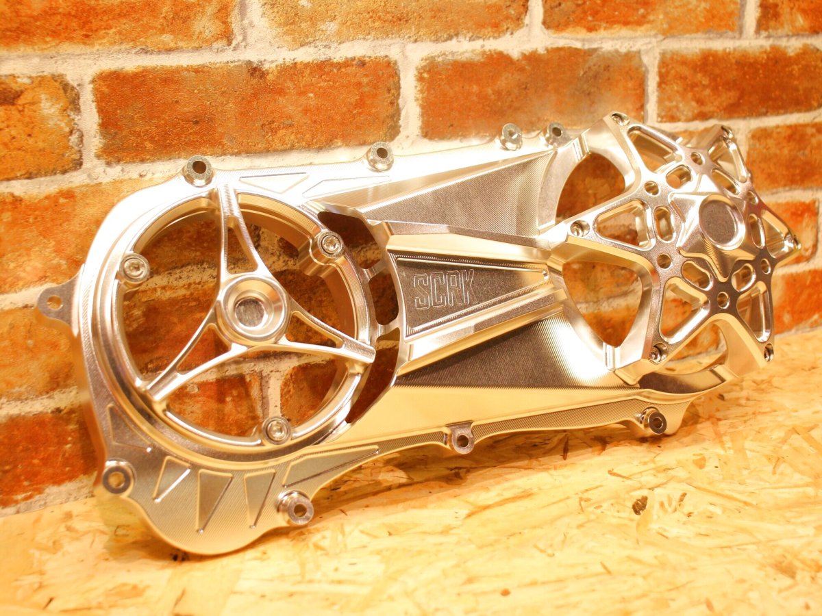 画像2: SCRK CNC削り出しクランクケースカバー [シグナスグリファス・2型NMAX125・3型BW'S125・X FORCE・FORCE2.0] (2)