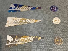 画像1: SCRK チタンエンブレム for CNC削り出しクランクケースカバー（ブルー/ホワイト/ブラック）[シグナスグリファス・2型NMAX125・3型BW'S125・X FORCE・FORCE2.0] (1)