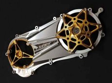 画像2: SCRK チタンエンブレム for CNC削り出しクランクケースカバー（ブルー/ホワイト/ブラック）[シグナスグリファス・2型NMAX125・3型BW'S125・X FORCE・FORCE2.0] (2)