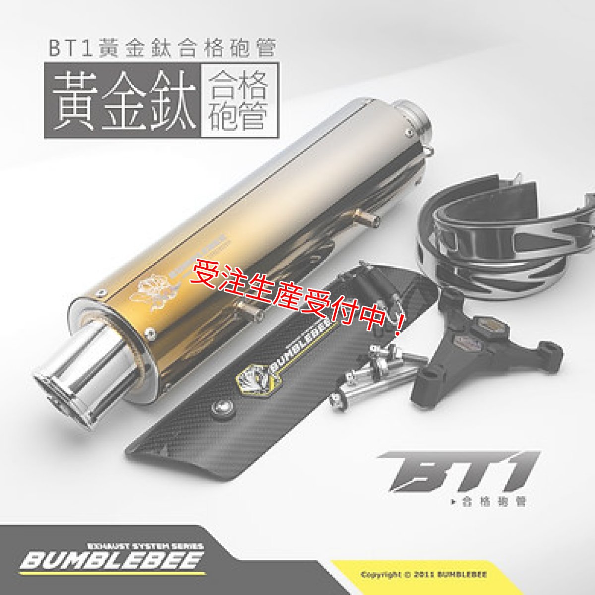 画像2: Bumblebee BT1チタン (125〜160cc/160cc以上/180cc以上/220cc以上) [7型シグナスX・シグナスグリファス・2型以降NMAX125・X FORCE] (2)