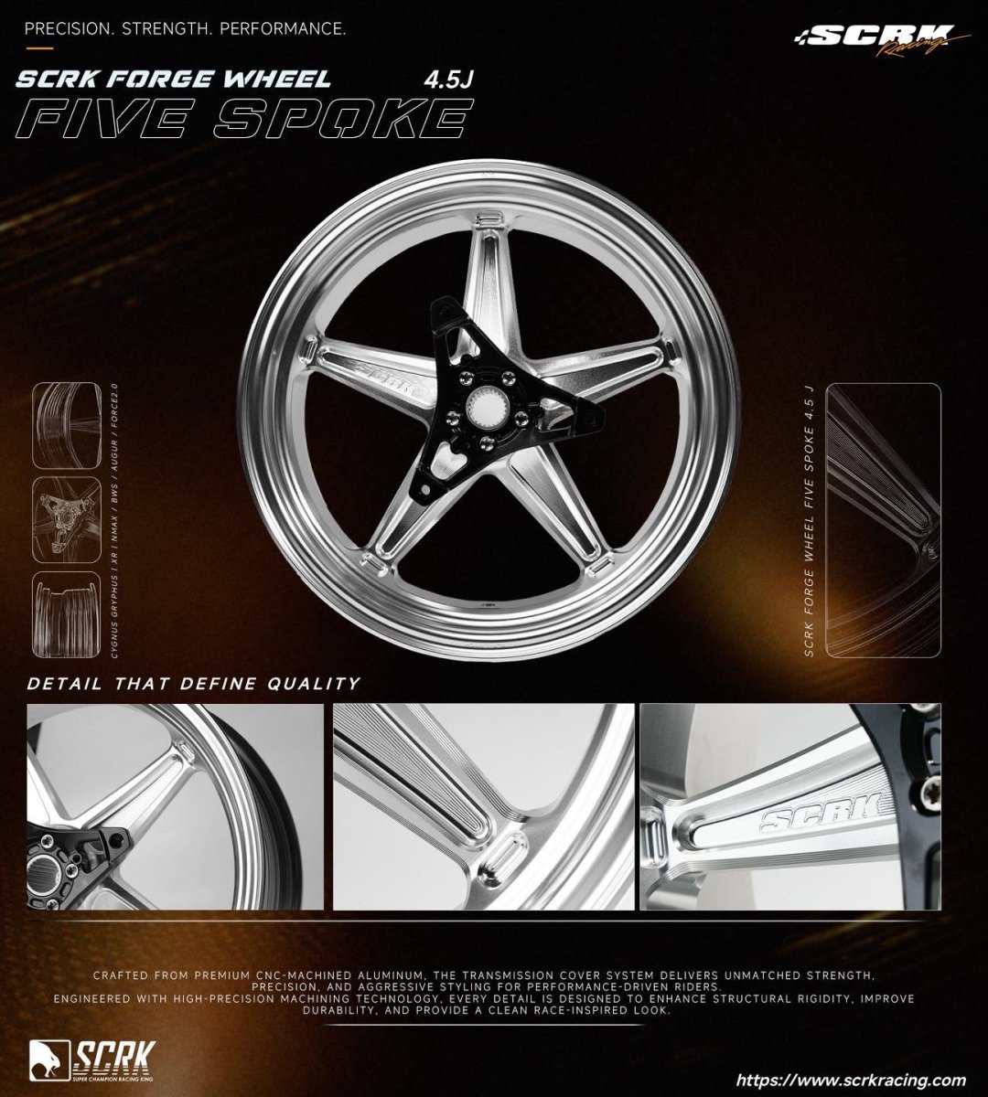 画像14: SCRK リア鍛造ホイール 4.5J/12インチ 全8色 [7型シグナスX・グリファス・3型BW'S125] (14)