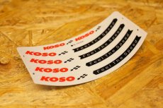 画像4: KOSO リムステッカー4枚セット 12・13 インチ用 [シグナスX・BW'S125]（シルバー/ブラック） (4)